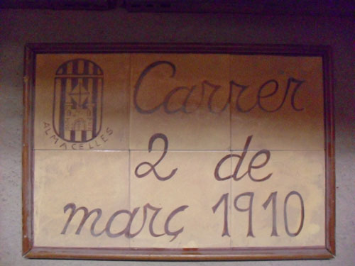 placa de nom de carrer